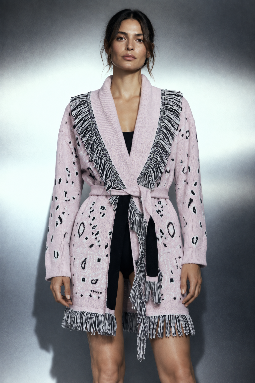 Cardigan Bandana, détail buste