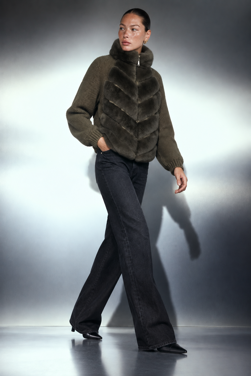 The Nala Bomber portée, trois quarts